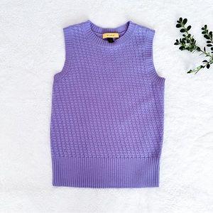 St. John Purple Sleeveless Sweater